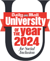 Logo: Daily Mail University of the year 2024 for Social Inclusion